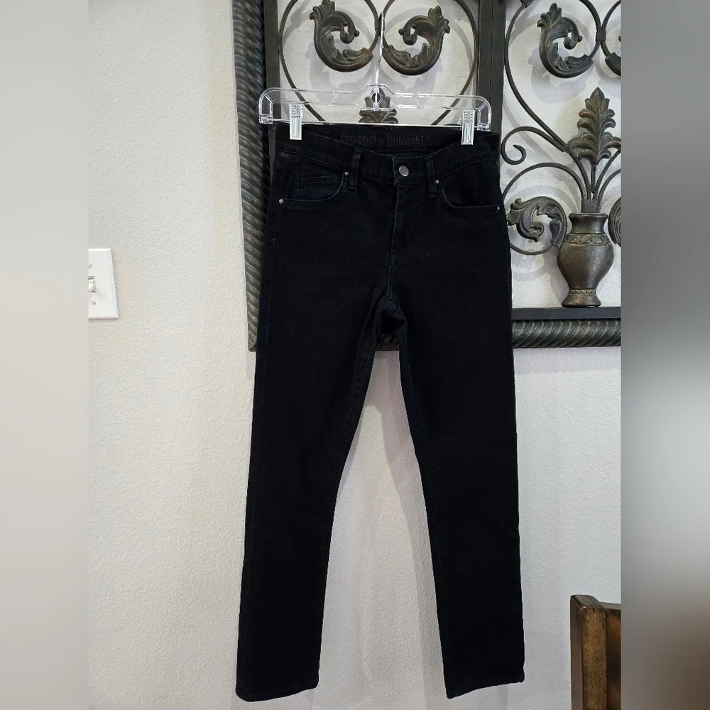 Citizens Of Humanity Classic Black Ankle Straight Jeans